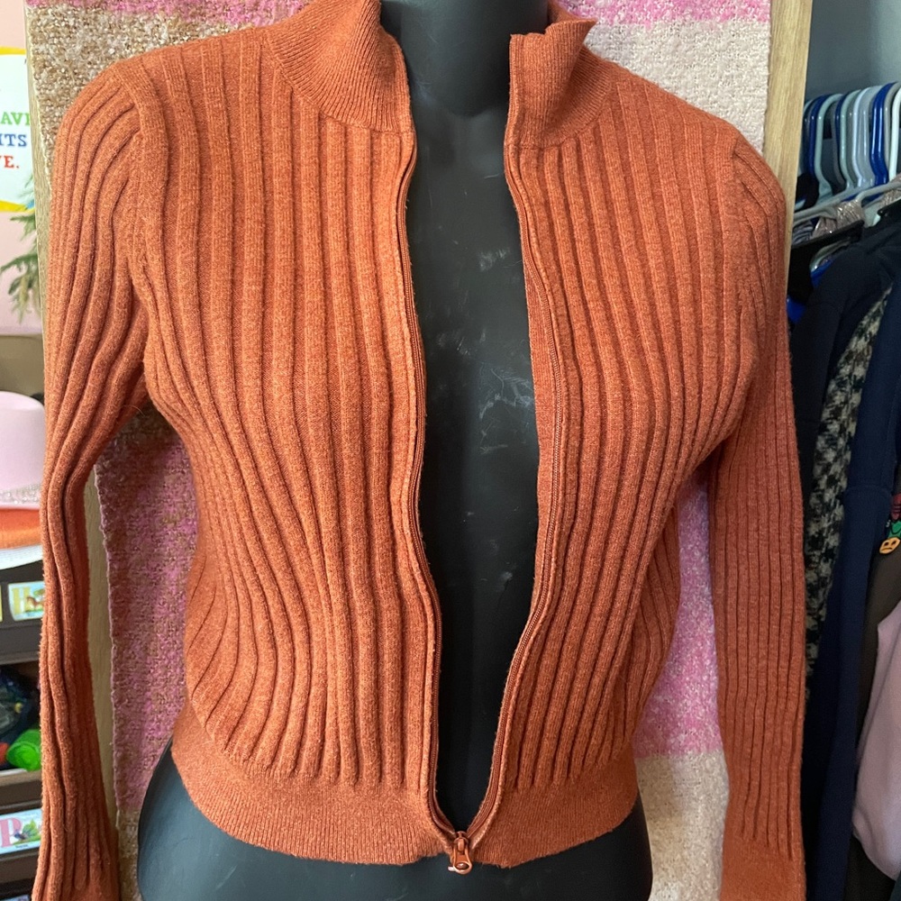 Wild Fable Burnt Orange Ribbed Top
